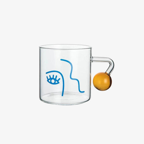 Abstract Glass Mug - Available As Set