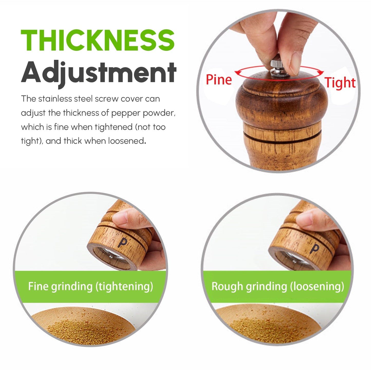 Wooden Salt & Pepper Grinder
