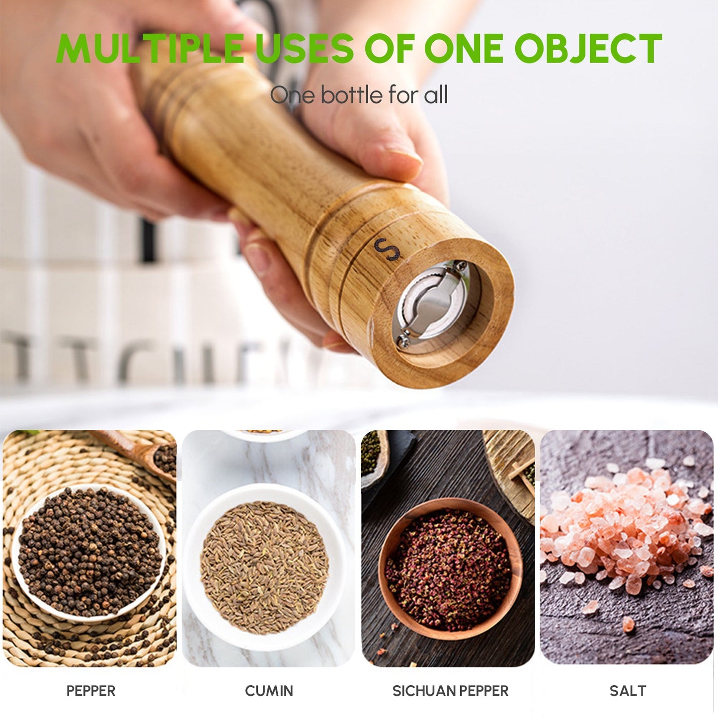 Wooden Salt & Pepper Grinder
