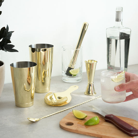 7- Piece Bar Essentials Set - Gold