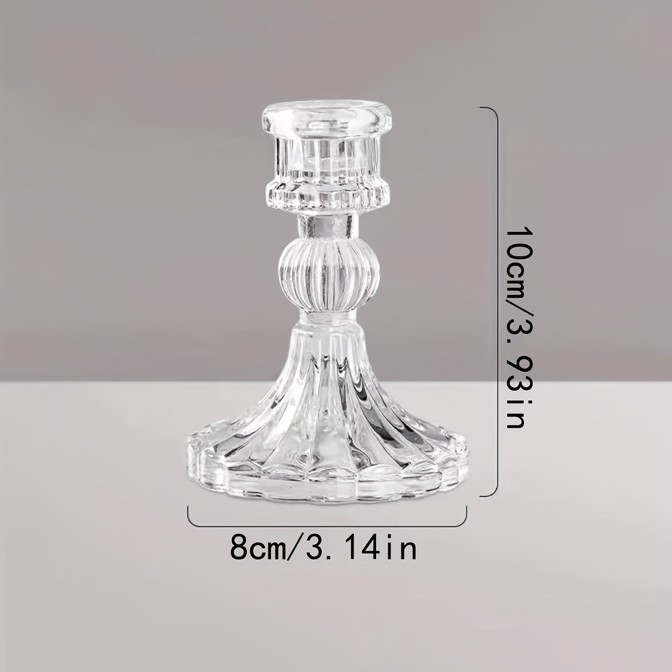 Scandinavian Glass Diamond Candle Holder