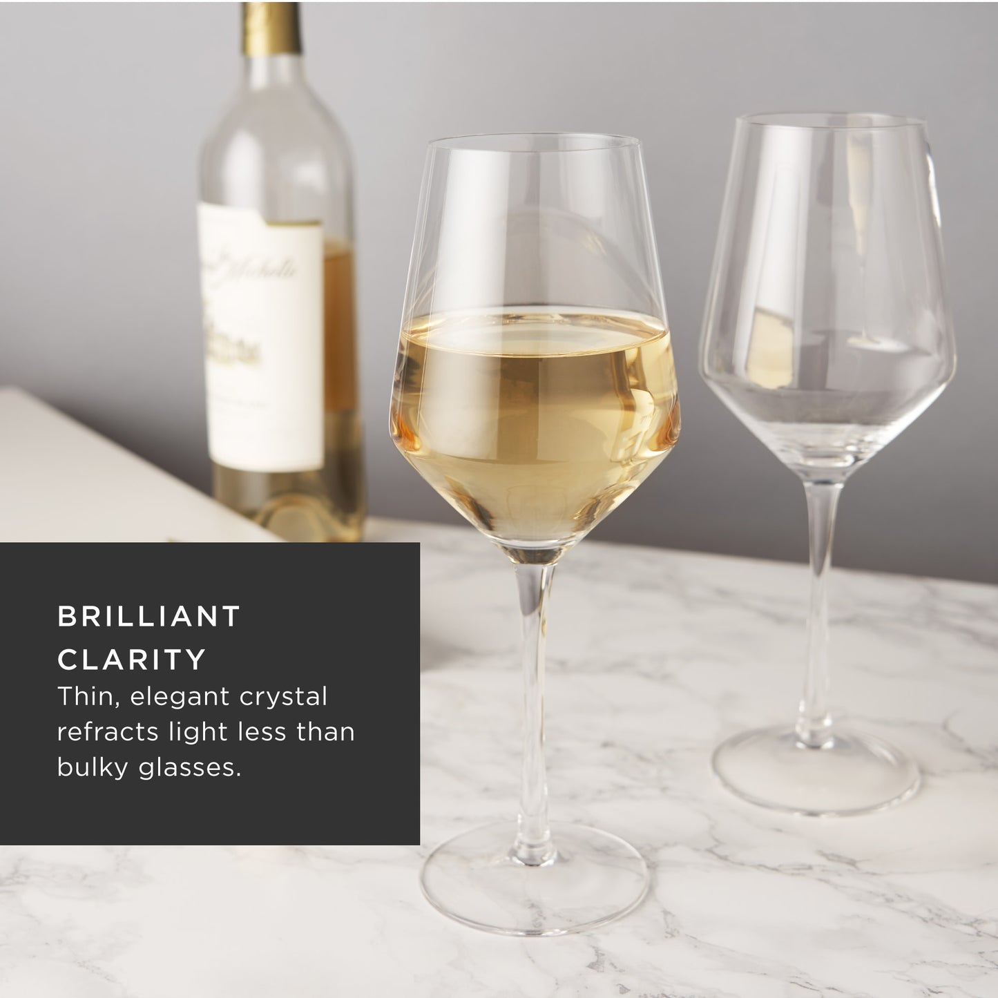 Angled Crystal Chardonnay Glasses