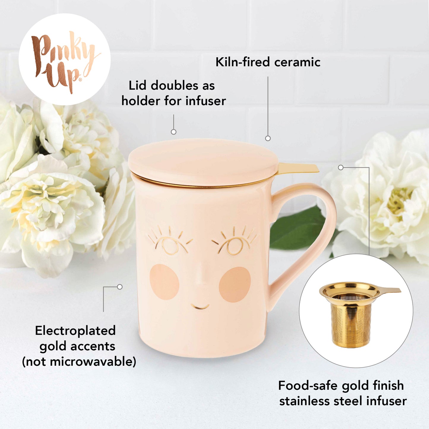 Annette™ Ceramic Tea Mug & Infuser