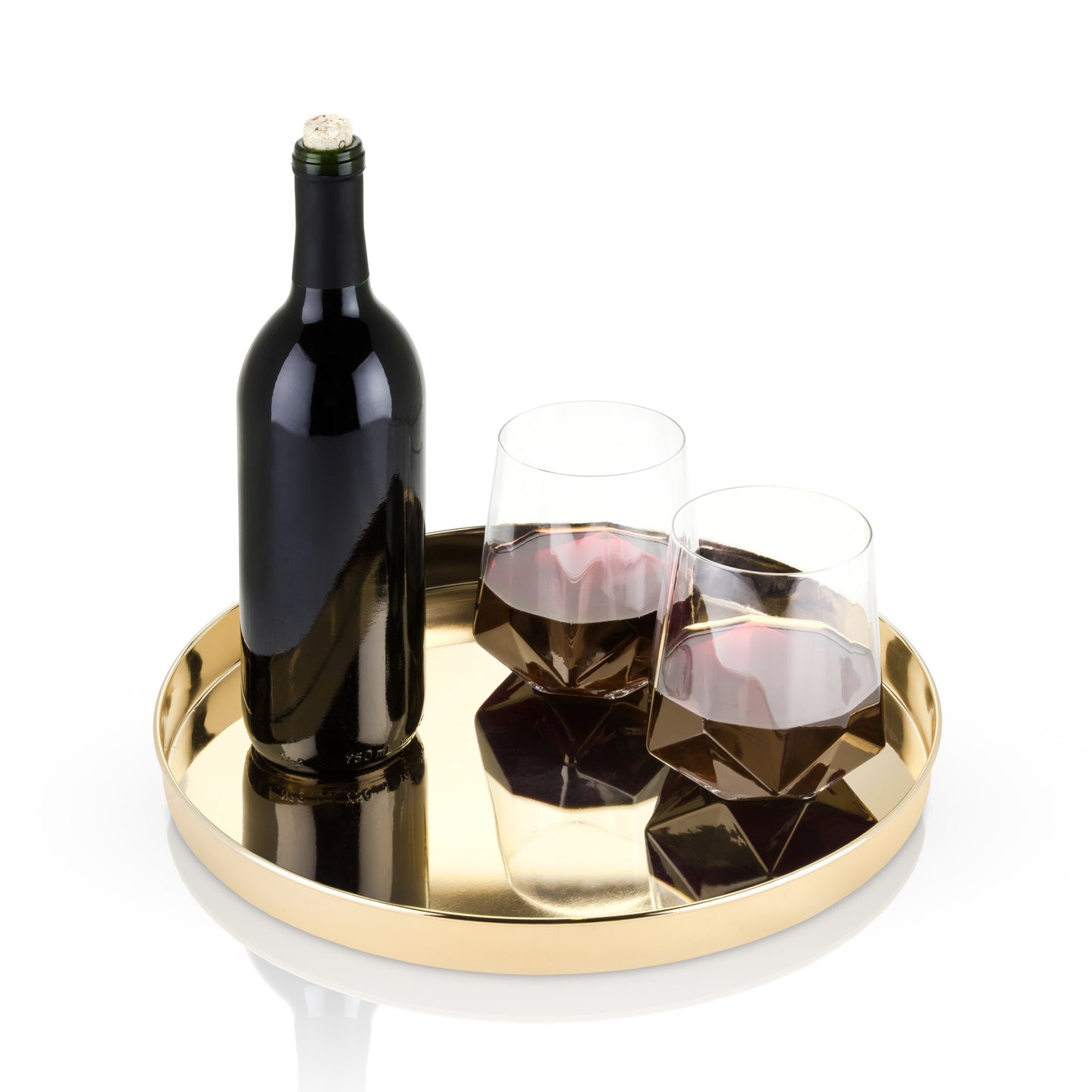 Belmont Round Serving Tray - Gold