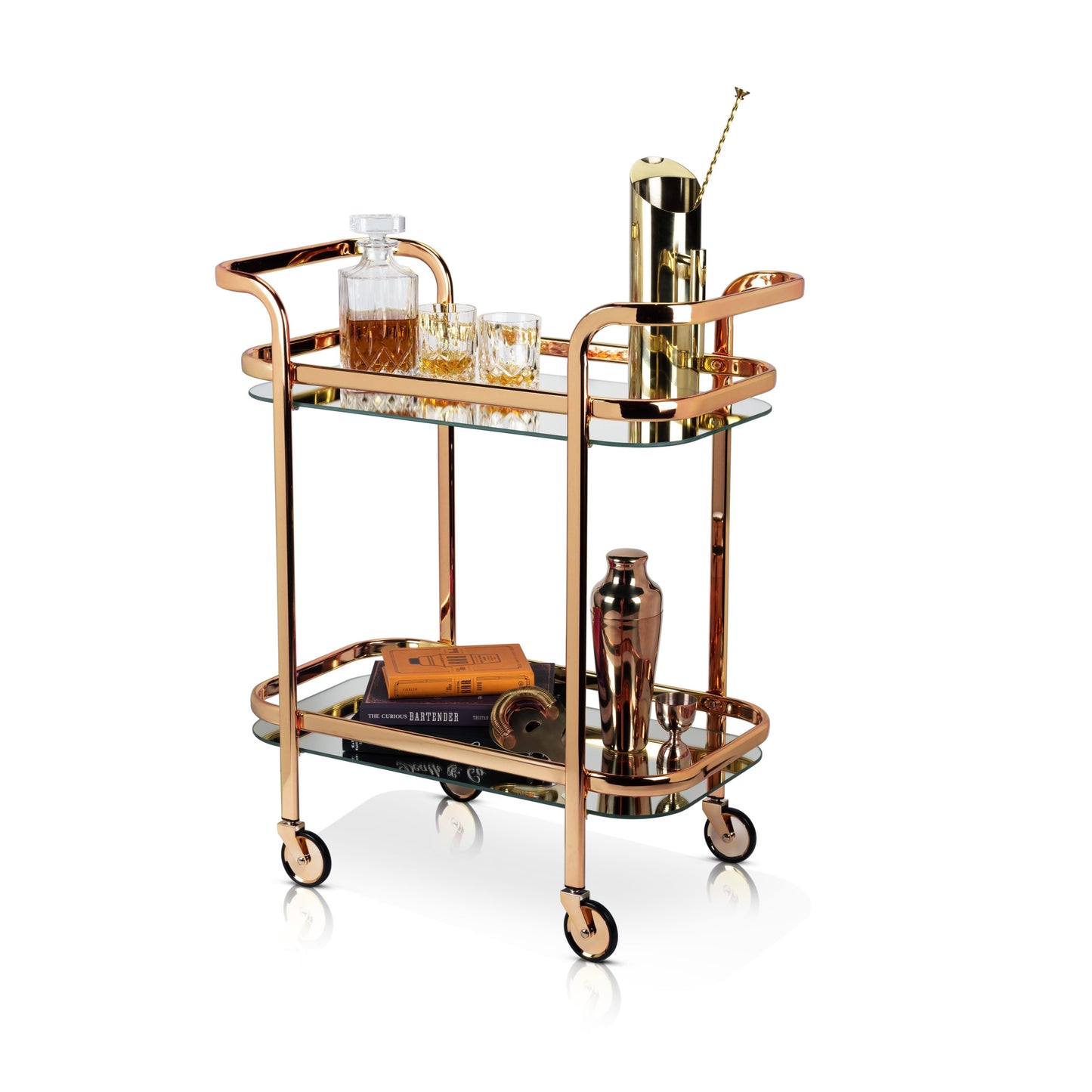 Belmont Vintage Gold Bar Cart