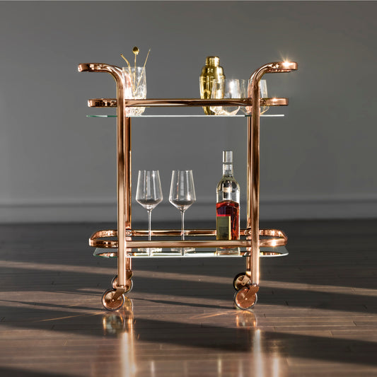 Belmont Vintage Gold Bar Cart
