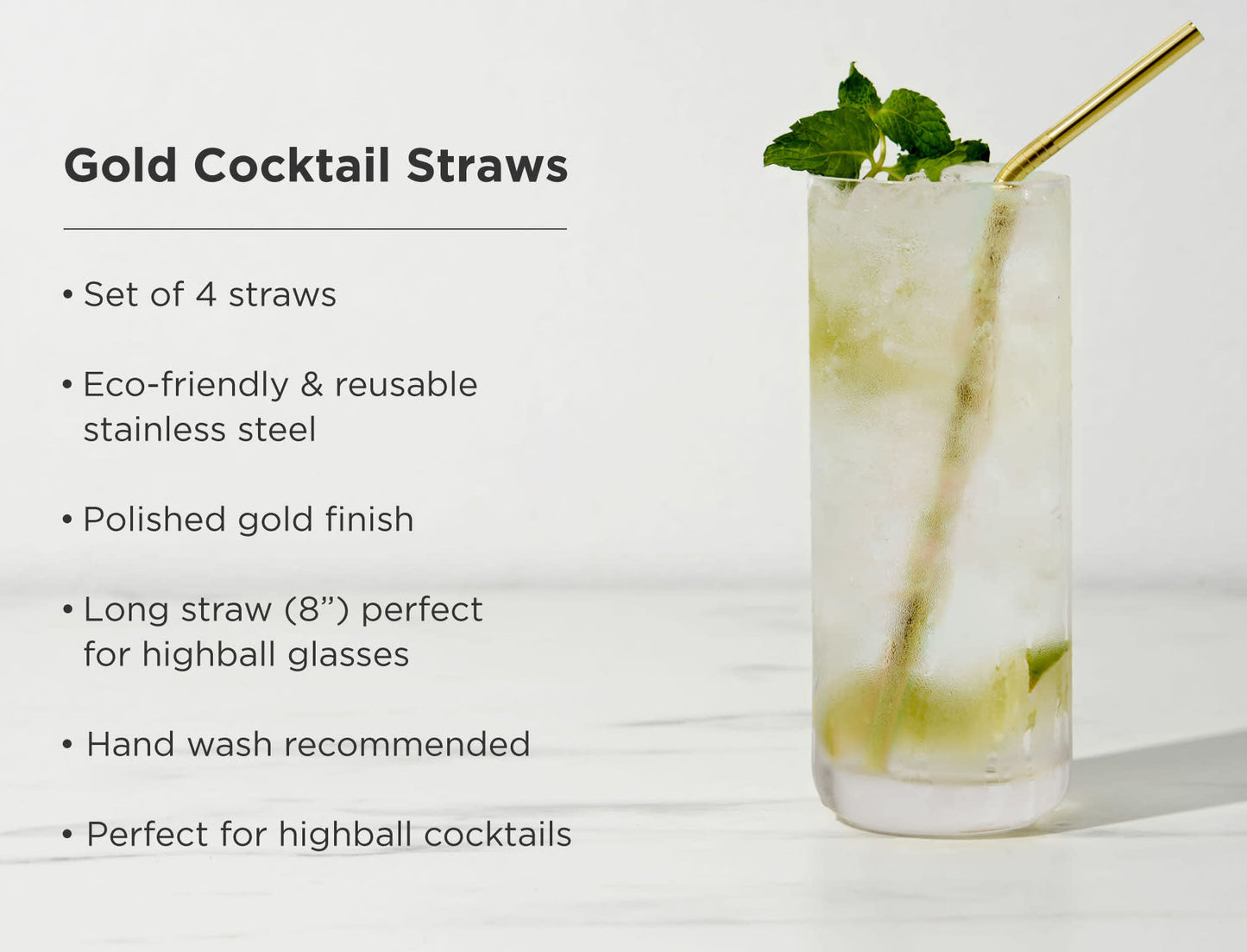 Metal Straws - Gold