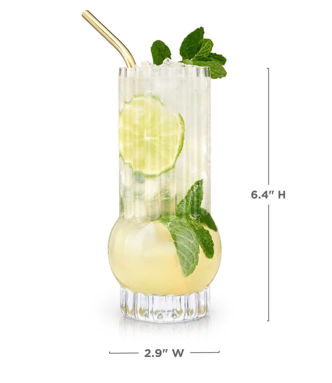 Deco Crystal Highball Glasses