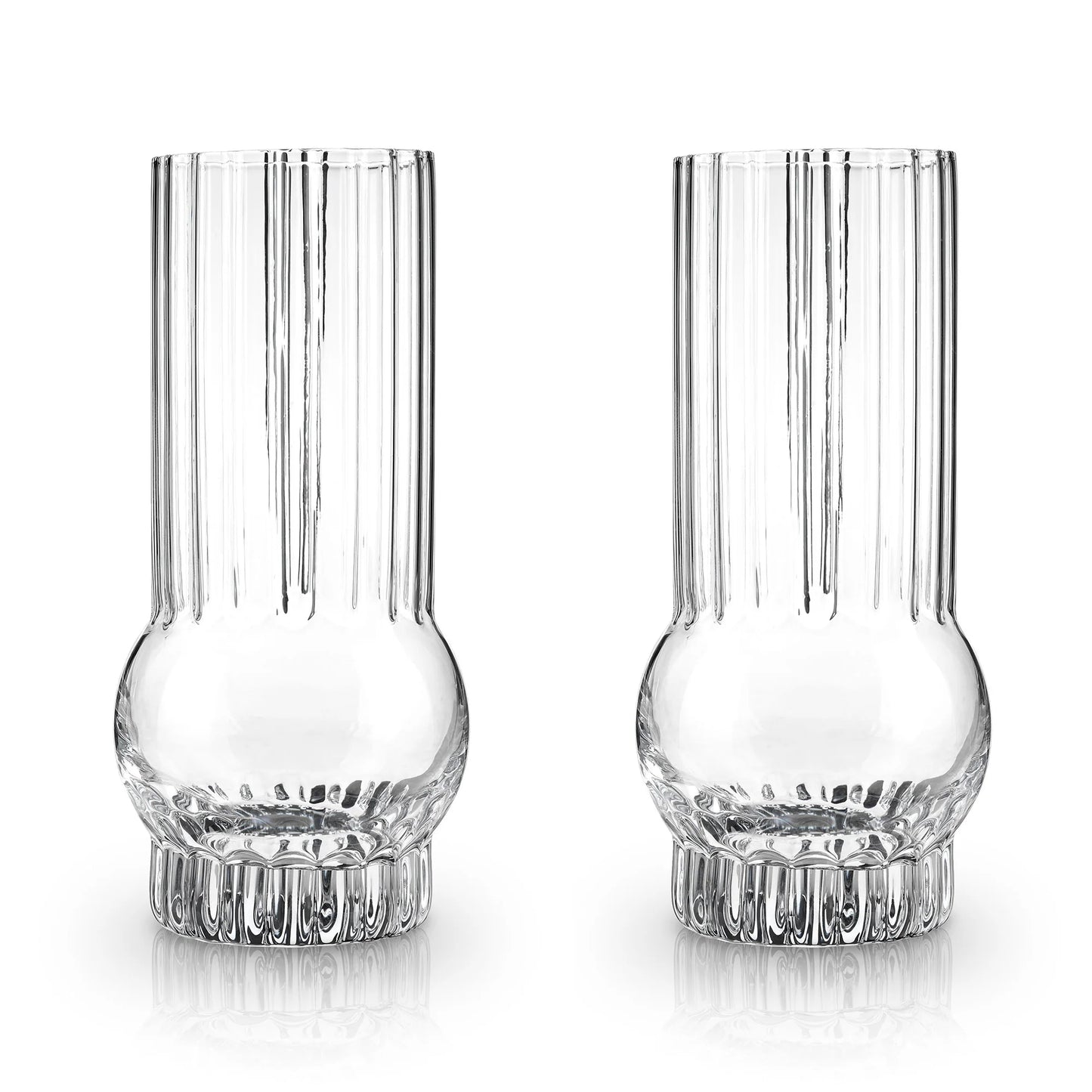 Deco Crystal Highball Glasses