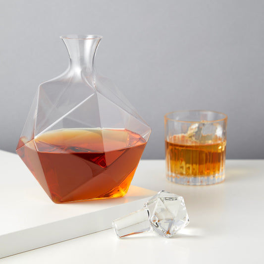 Faceted Crystal Liquor Decanter