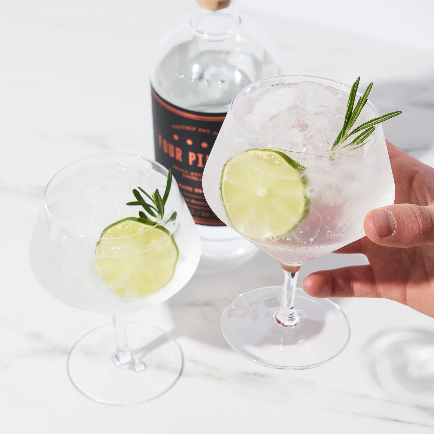 Angled Crystal Gin & Tonic Glasses