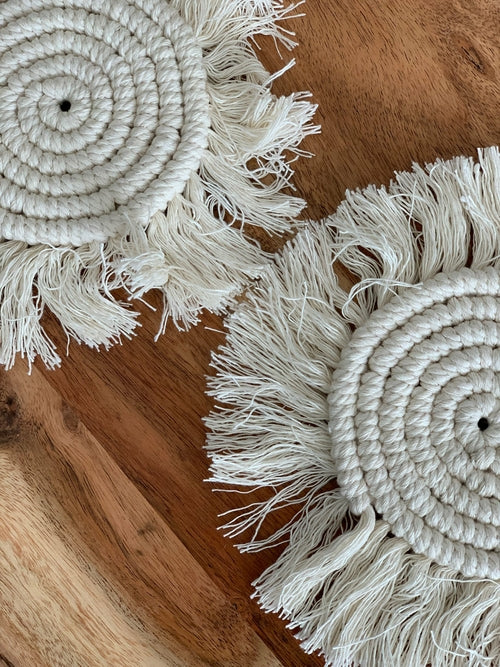 Macramé Drink Coaster - Sold Individually