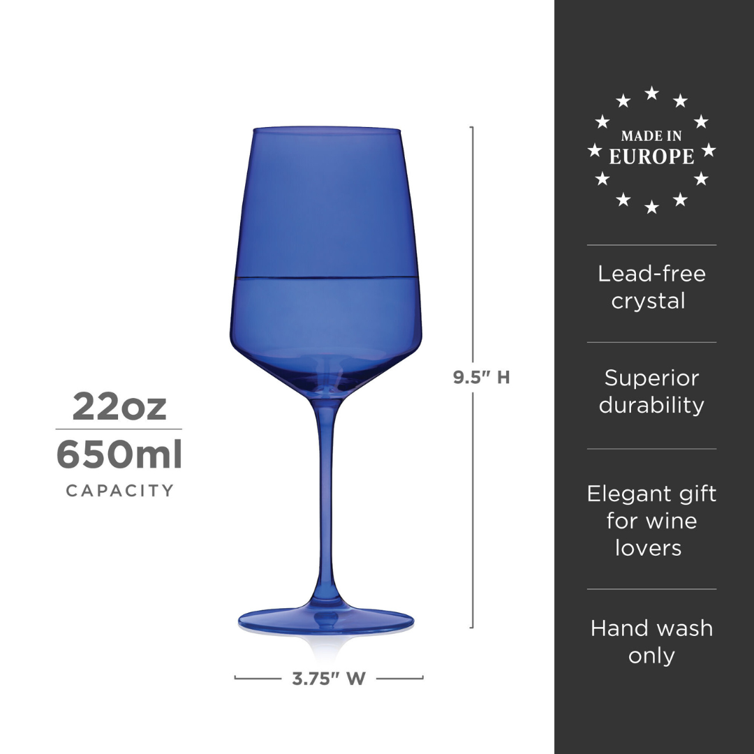 Reserve Nouveau Crystal Wine Glasses - Seaside