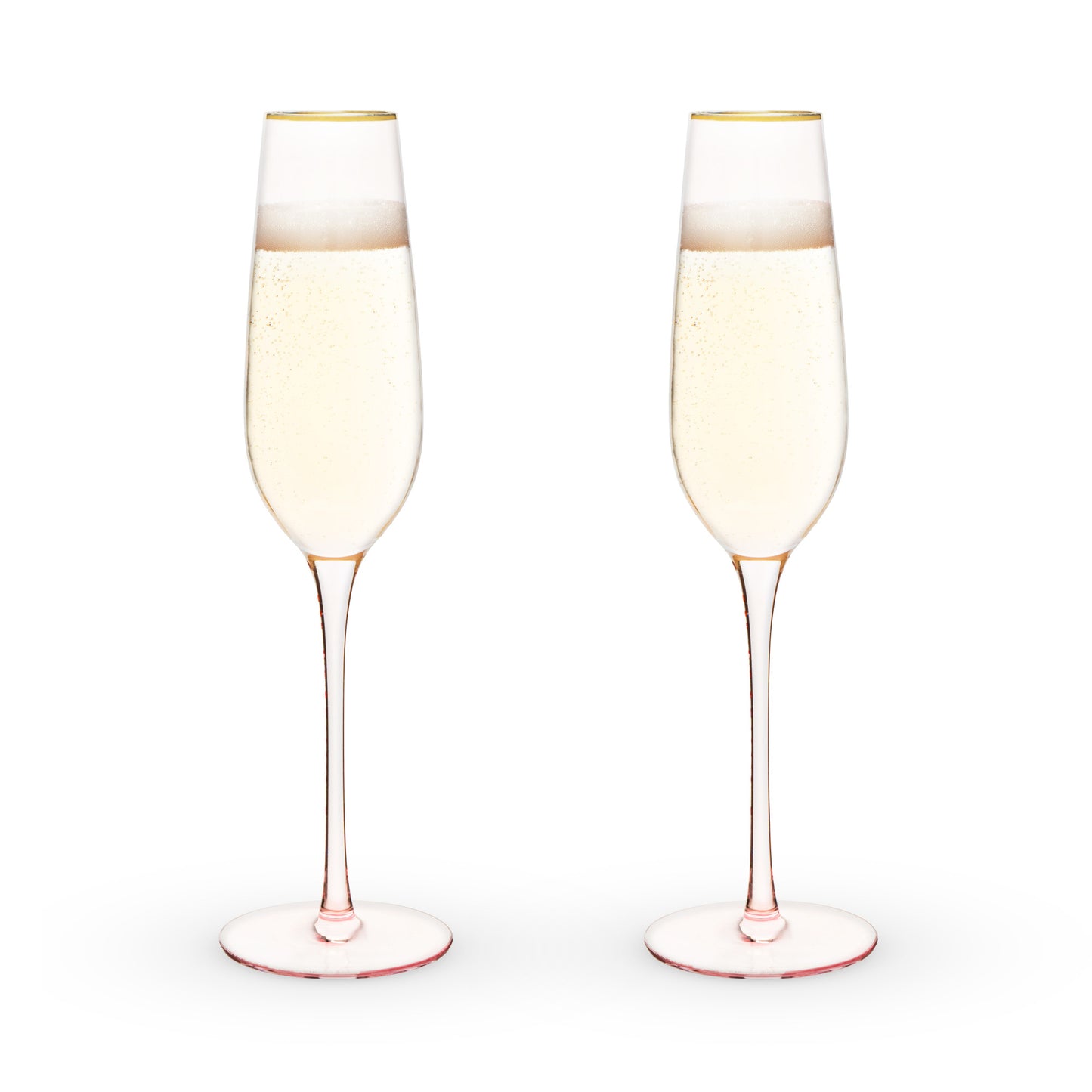 Rose Crystal Champagne Flute - Set of 2