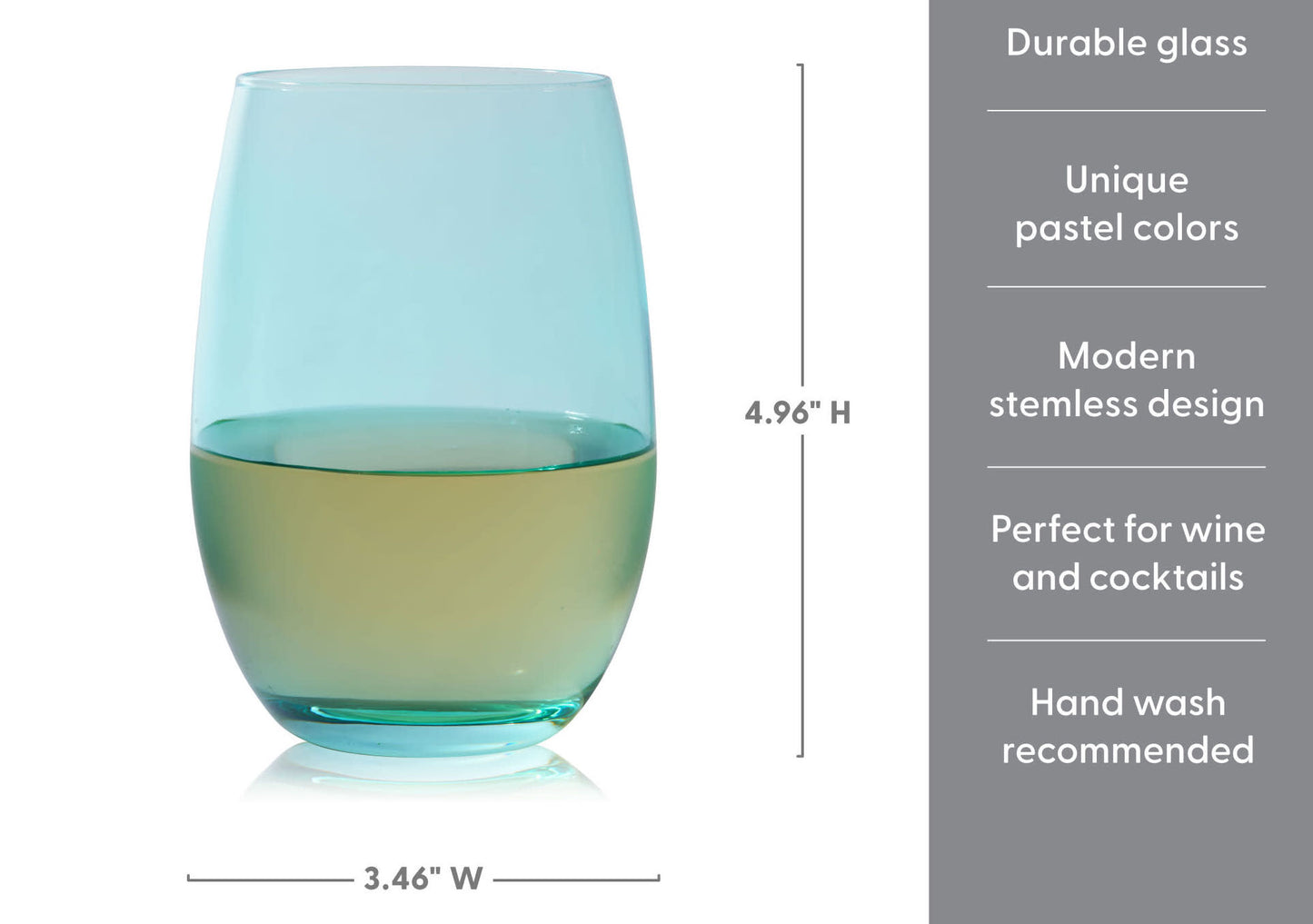 Vino Stemless Wine Glasses - Set of 6
