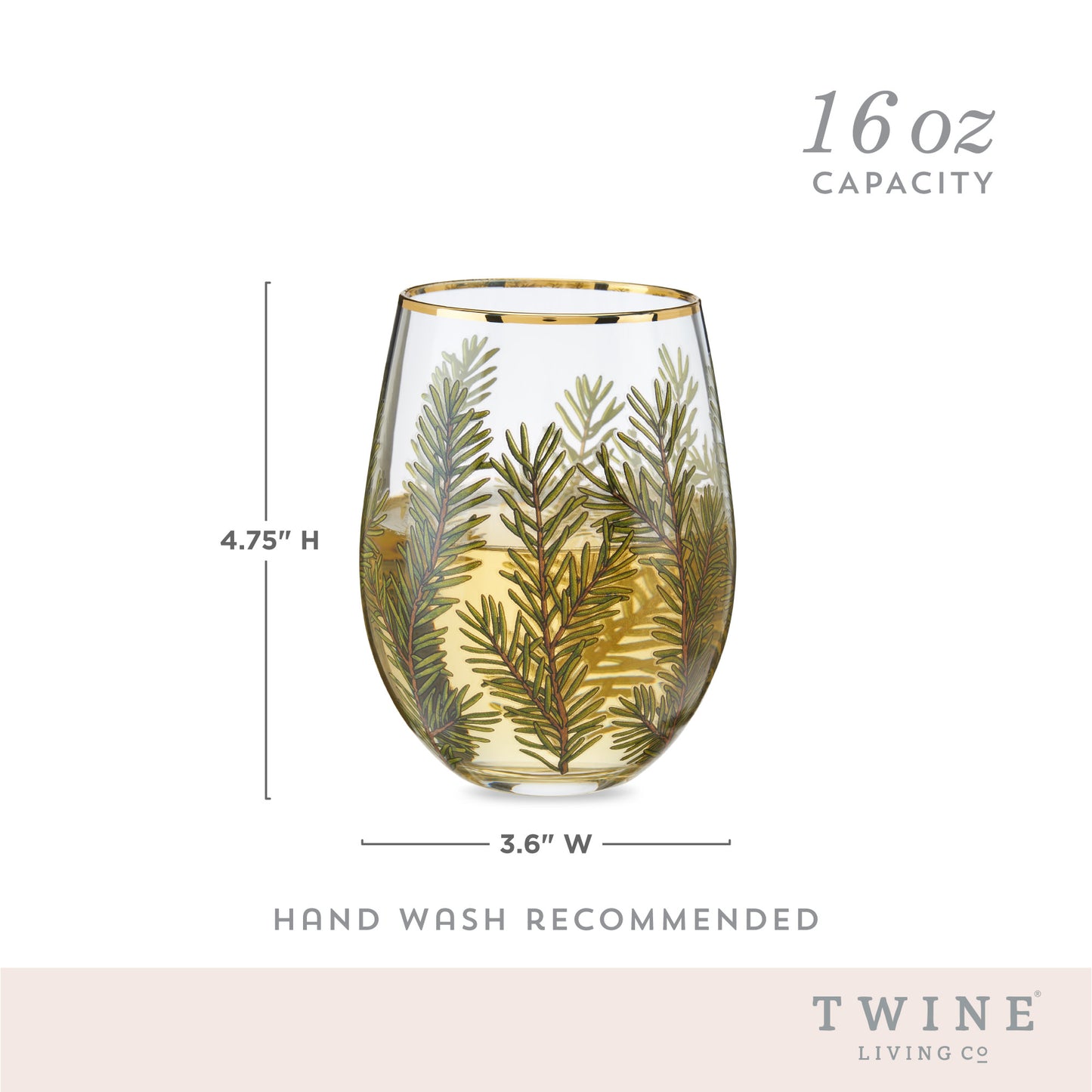 Woodland Stemless Wine Glass - Set of 2