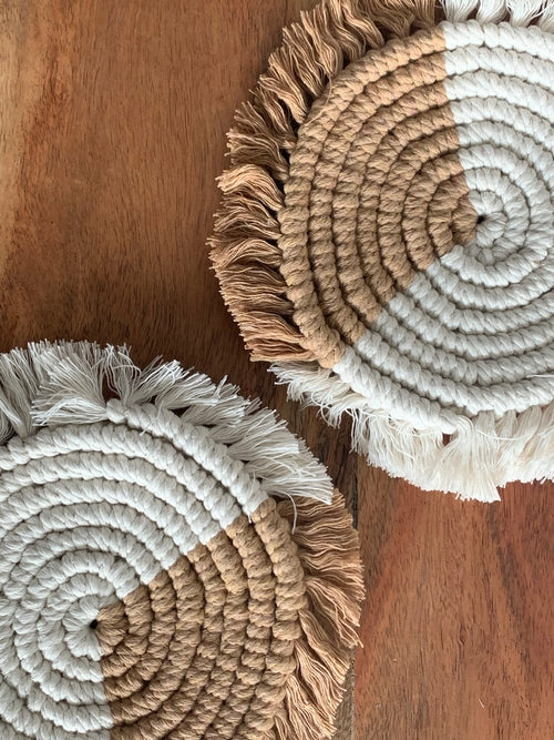 Macramé Drink Coaster - Sold Individually