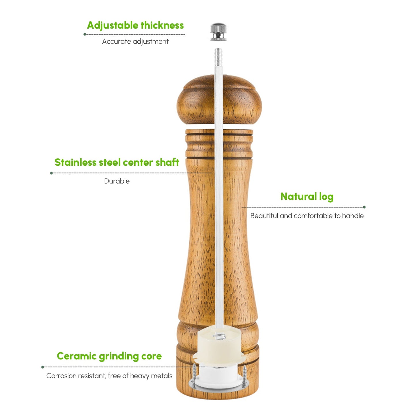 Wooden Salt & Pepper Grinder