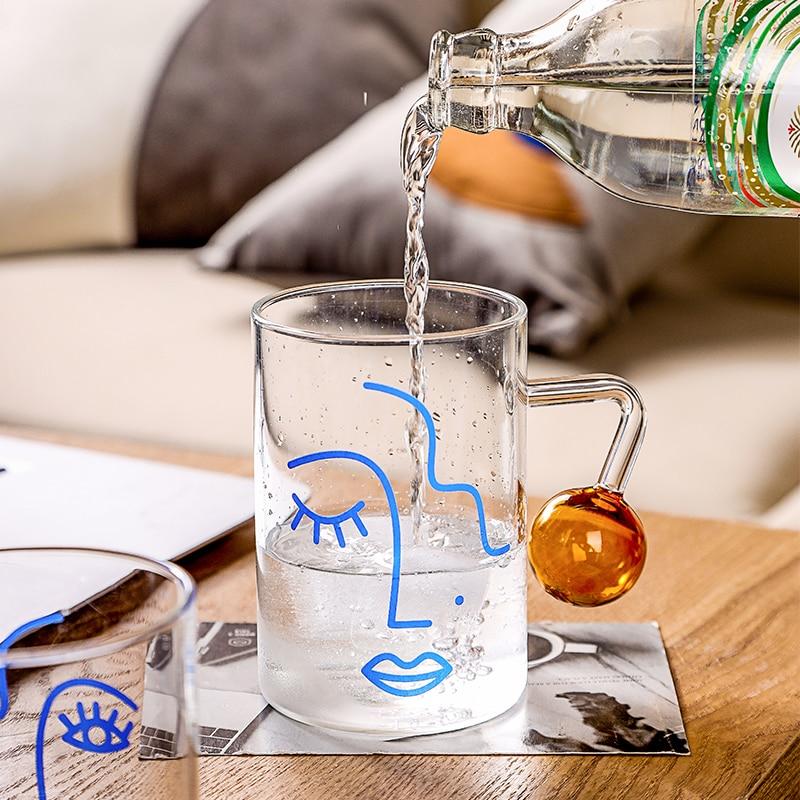 Abstract Glass Mug - Available As Set