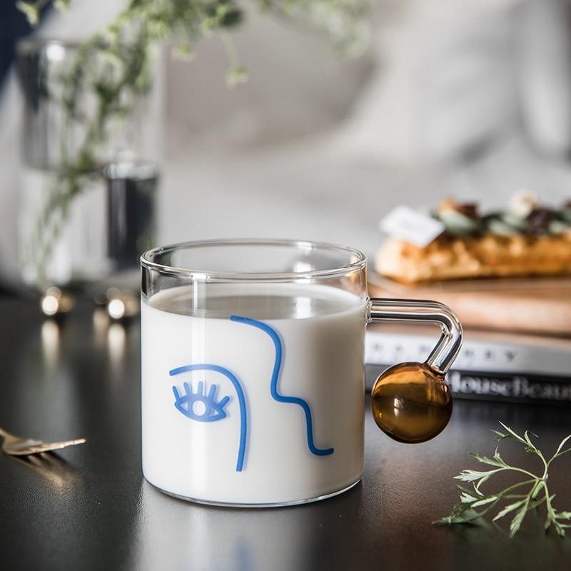 Abstract Glass Mug - Available As Set