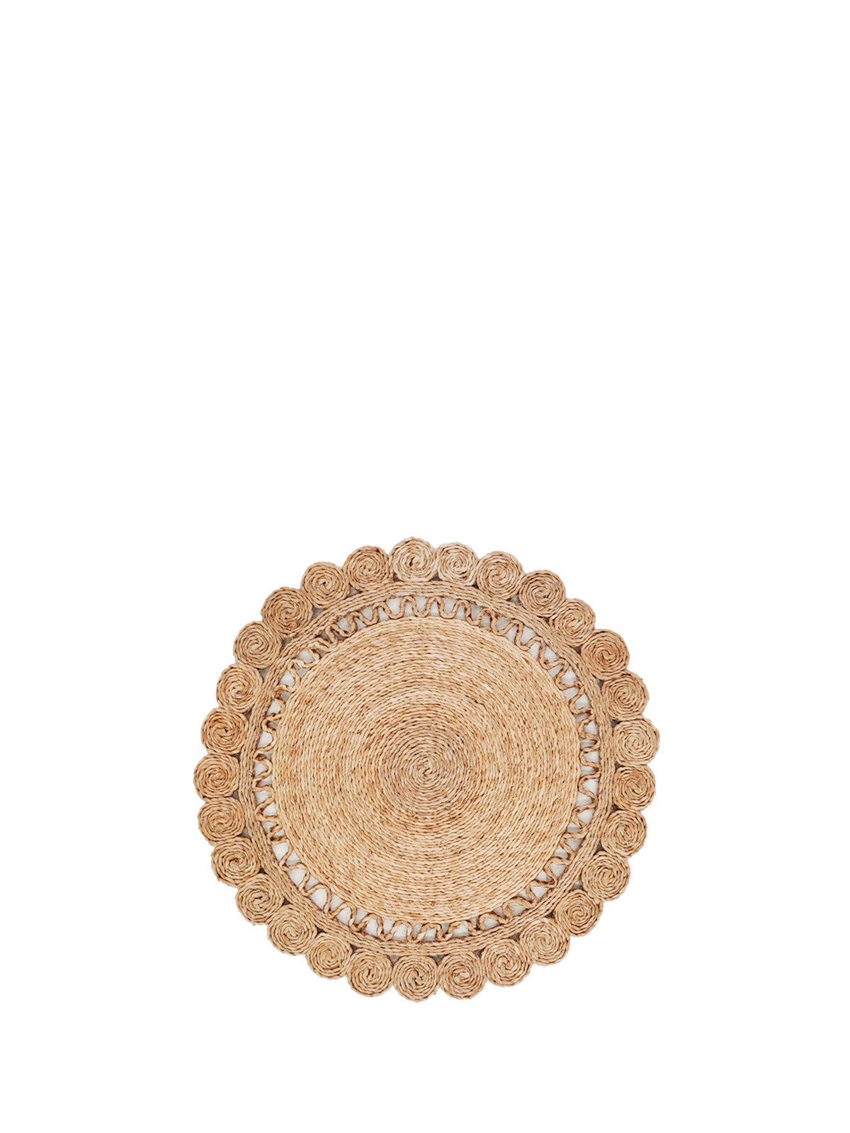 single jute flower placemat