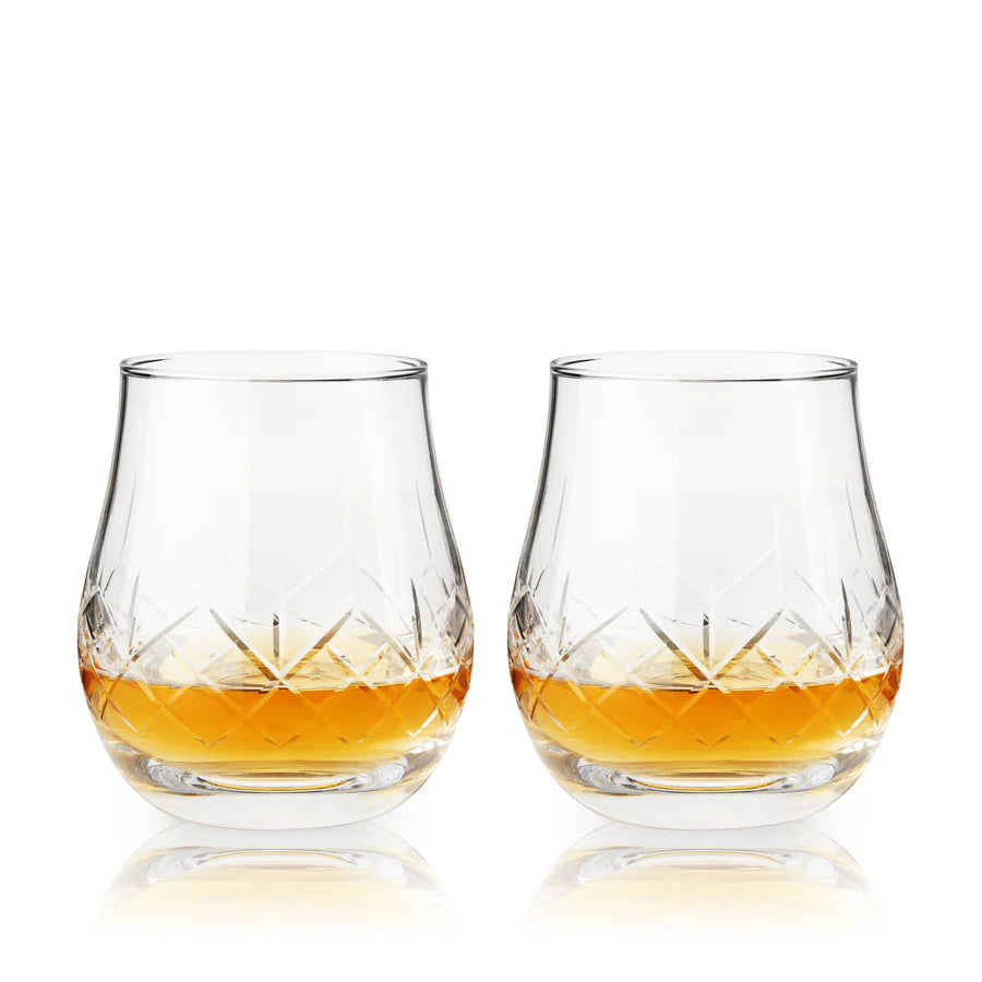 Admiral Crystal Heavyweight Bourbon Glasses - Set of 2