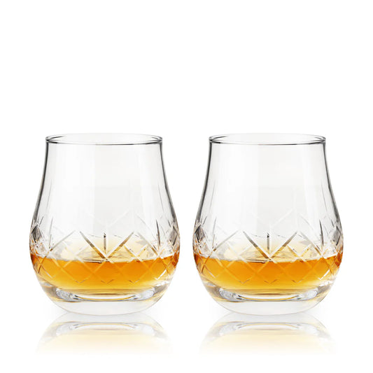 Admiral Crystal Heavyweight Bourbon Glasses - Set of 2