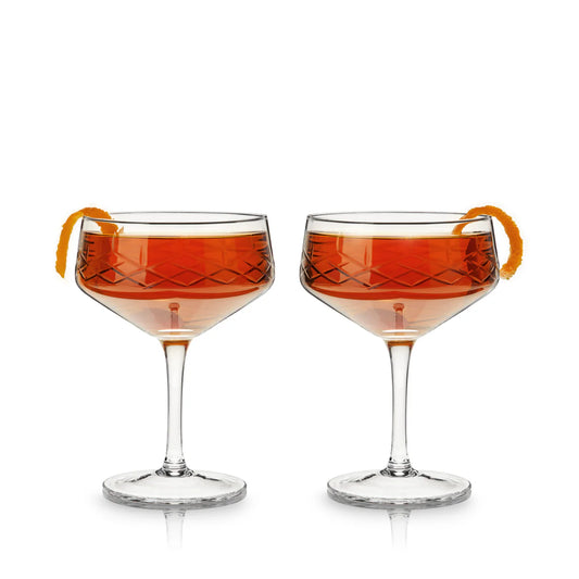 Admiral Crystal Coupe Glasses - Set of 2