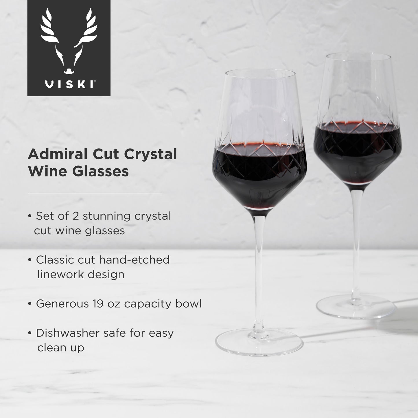 Admiral Crystal Universal Wine Glasses – Set of 2