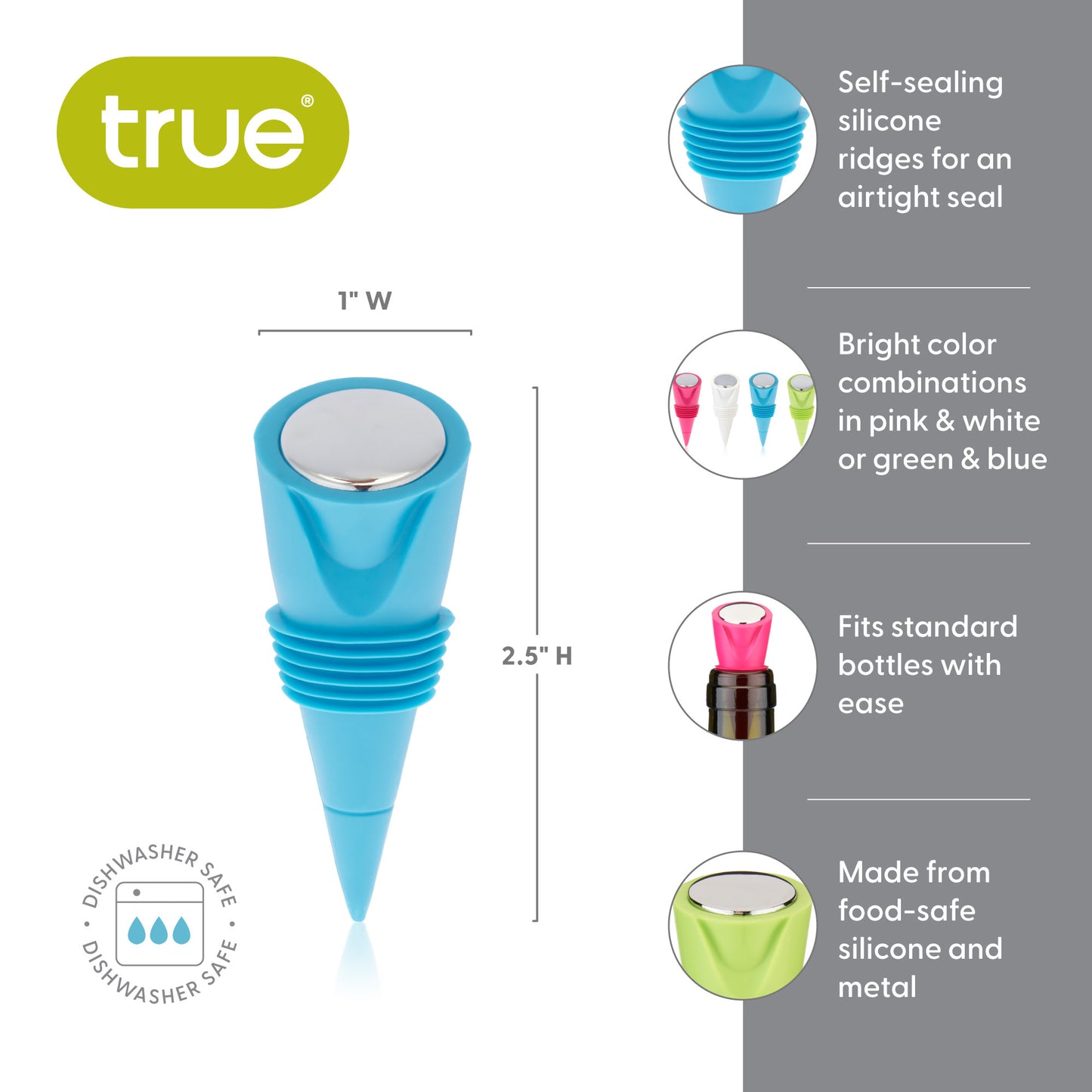 Cone Silicone Bottle Stoppers – Set of 2