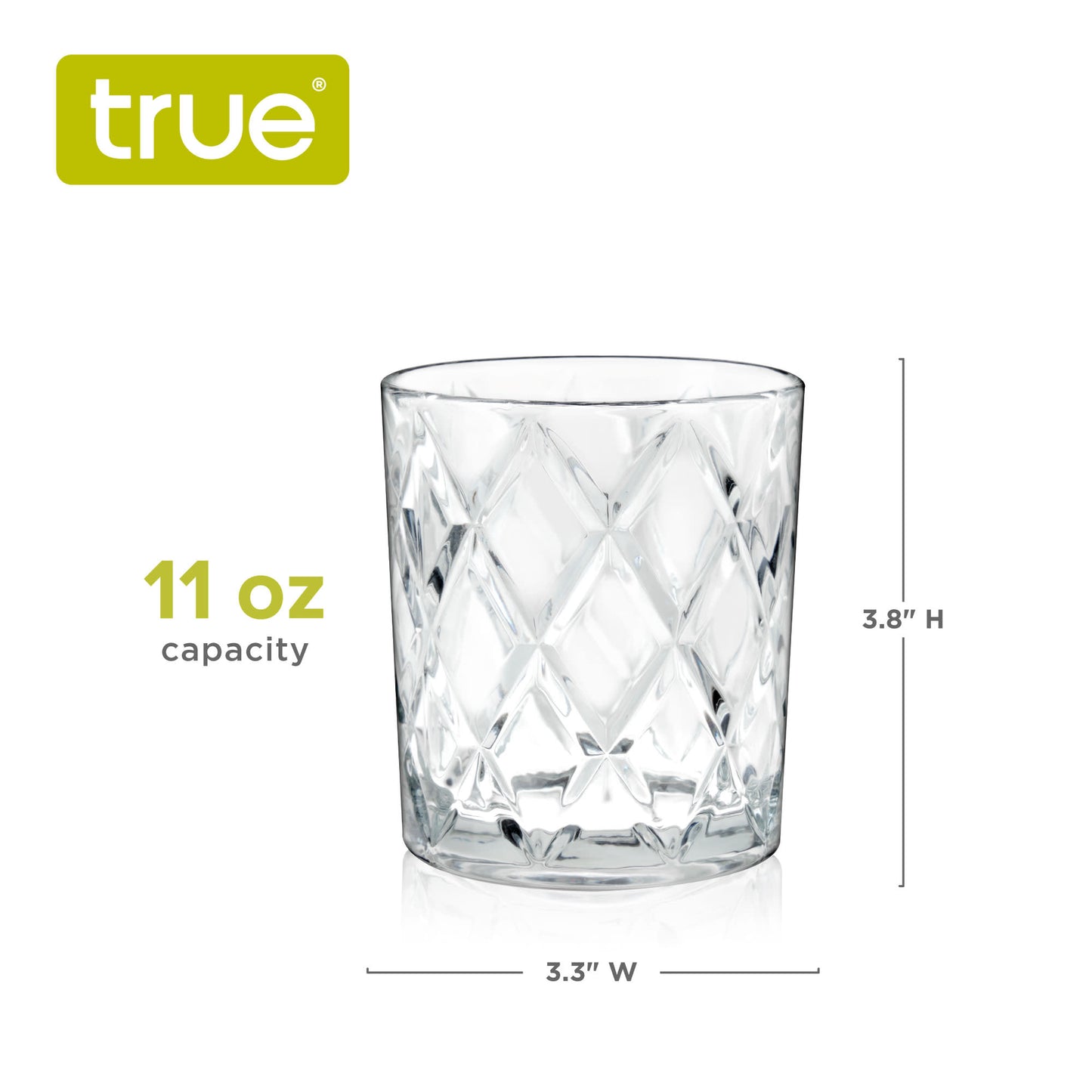 Diamond-Cut Scotch Glasses – Set of 4