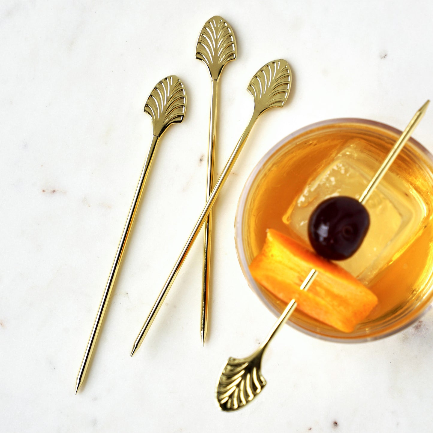 Art Deco Cocktail Picks - Gold