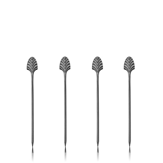 Art Deco Cocktail Picks - Gunmetal