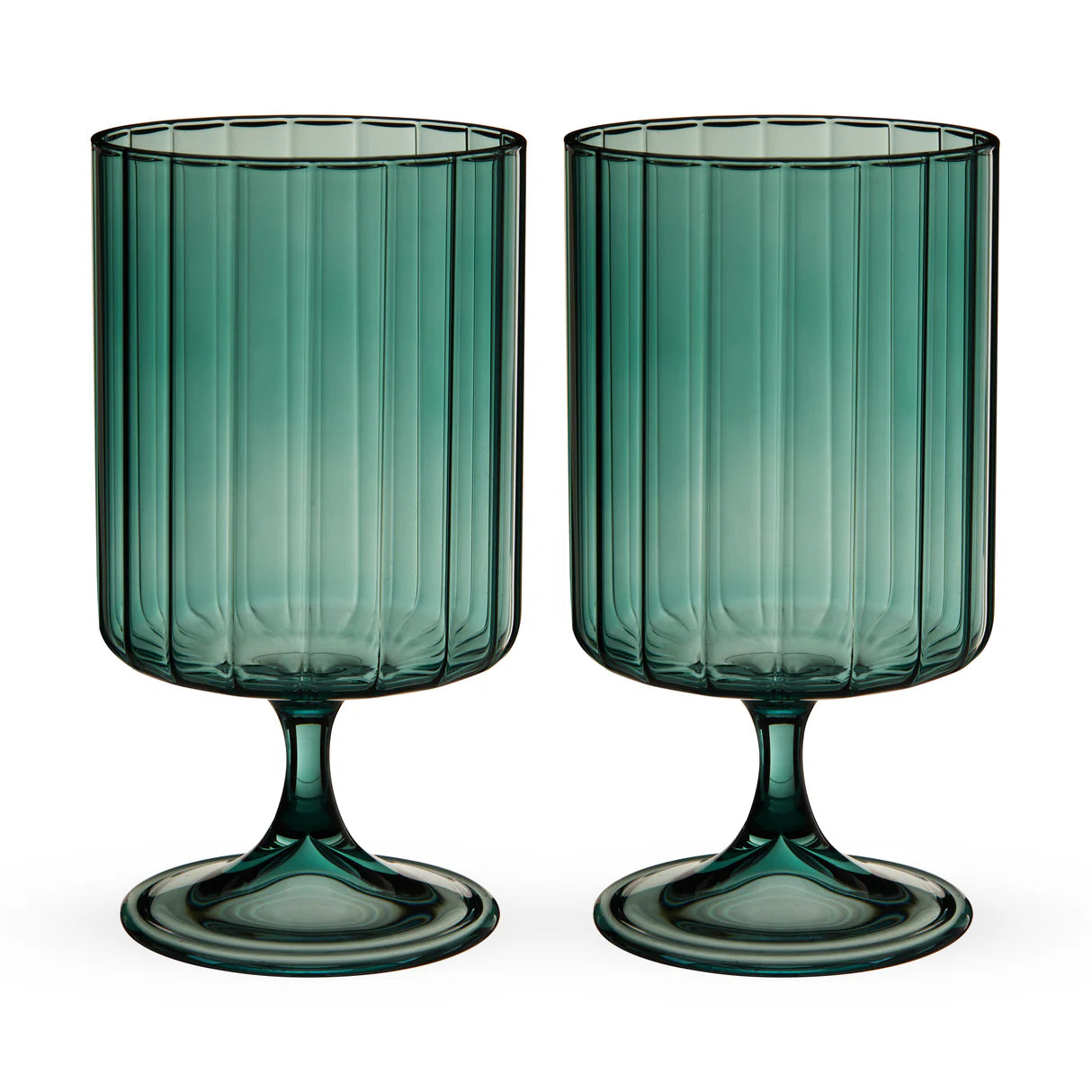 Malachite Stemmed Optic Tumblers – Set of 2