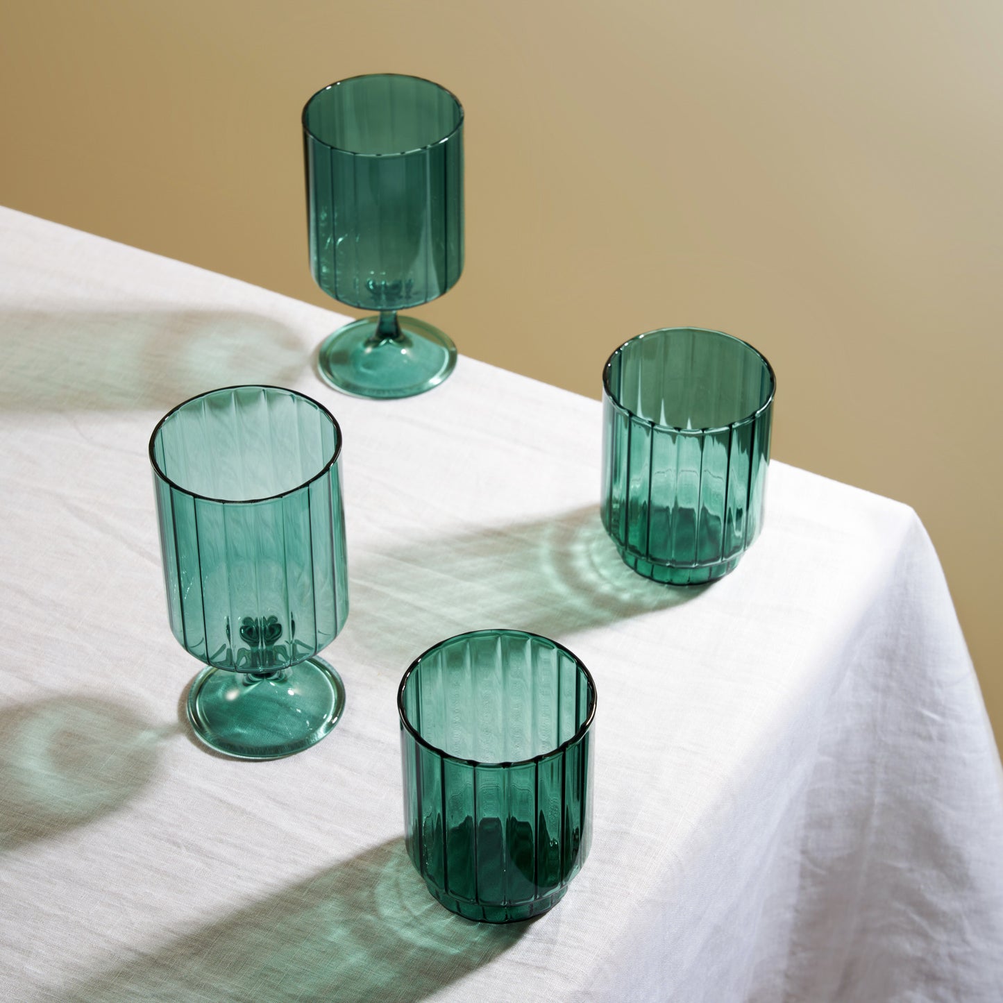 Malachite Stemmed Optic Tumblers – Set of 2