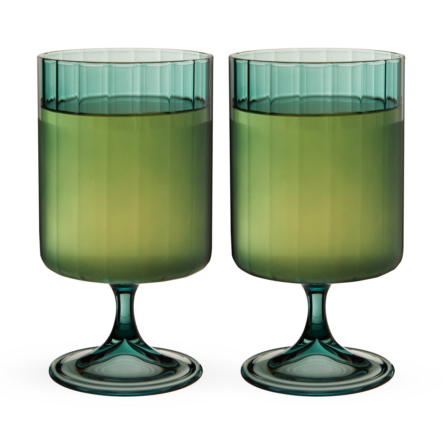 Malachite Stemmed Optic Tumblers – Set of 2