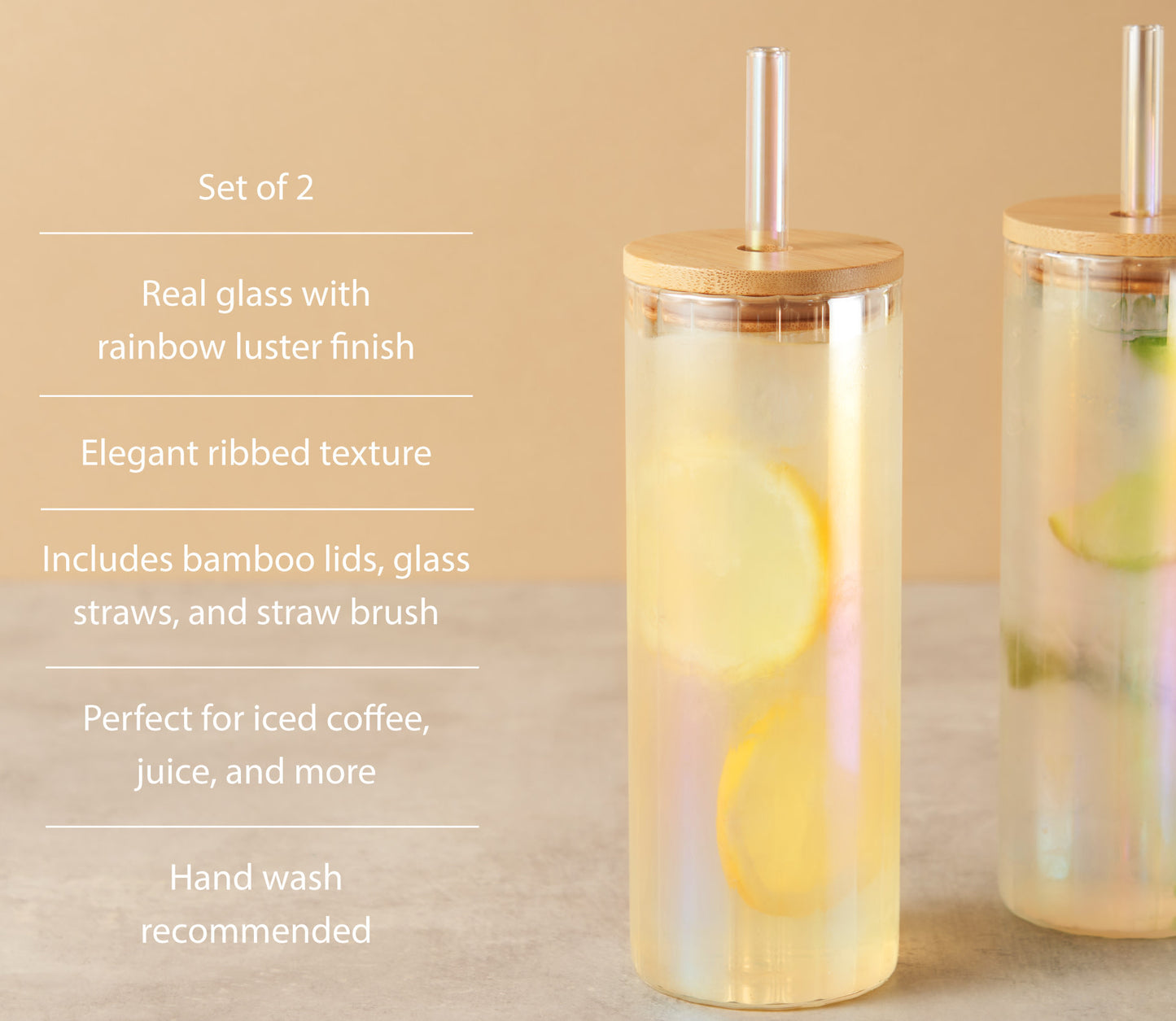 Rainbow Luster Tumblers