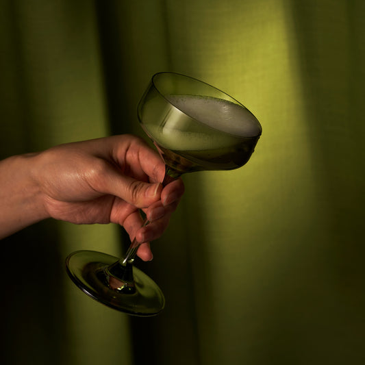 Reserve Nouveau Crystal Coupes in Sage – Set of 2