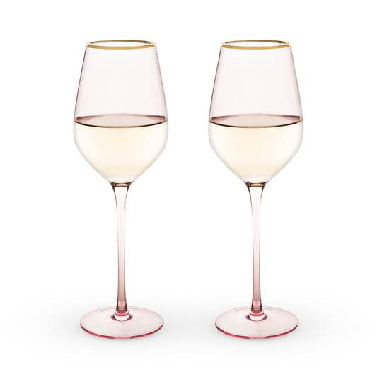Rose Crystal White Wine Glass - Set of 2