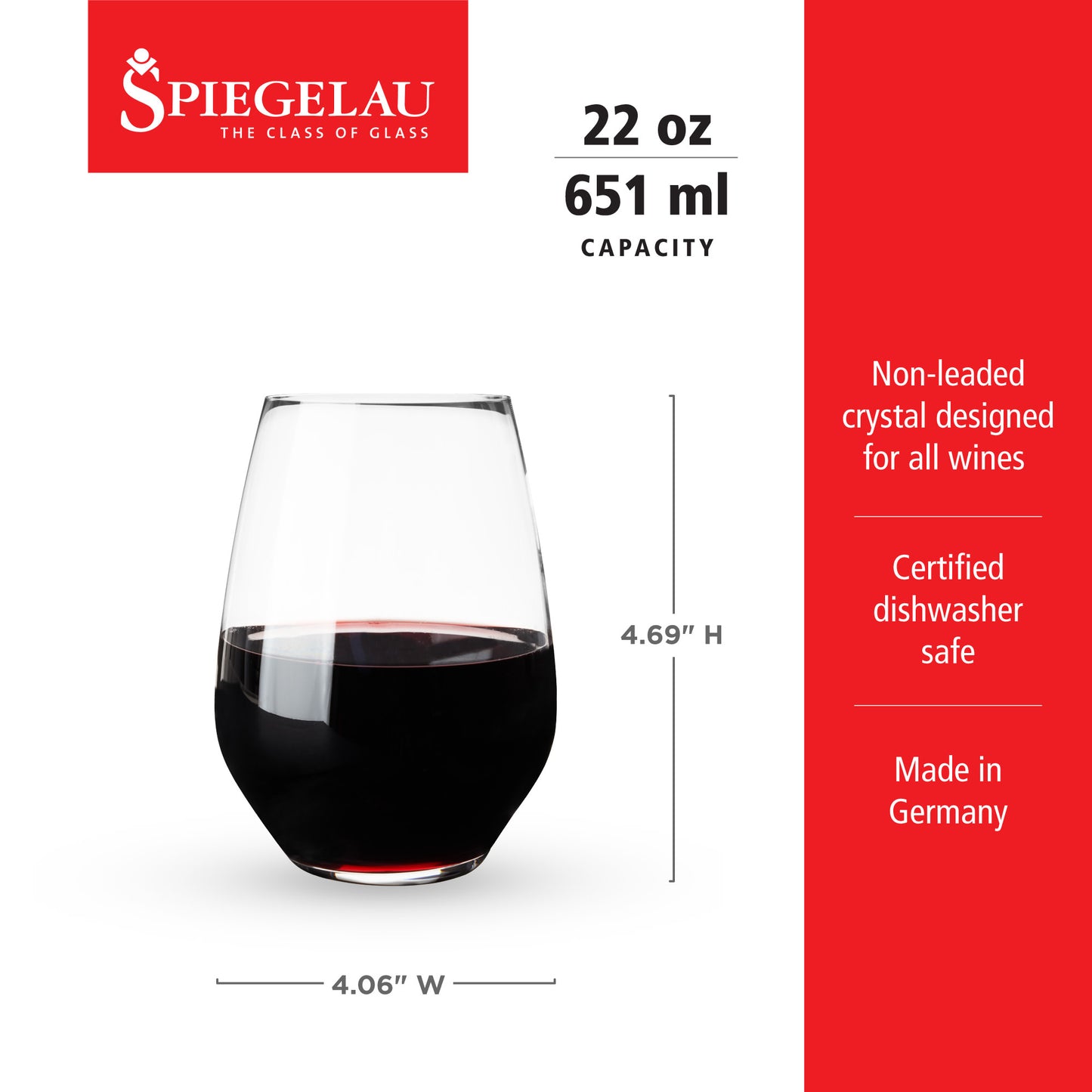 Spiegelau Authentis All-Purpose Tumbler XL – Set of 4