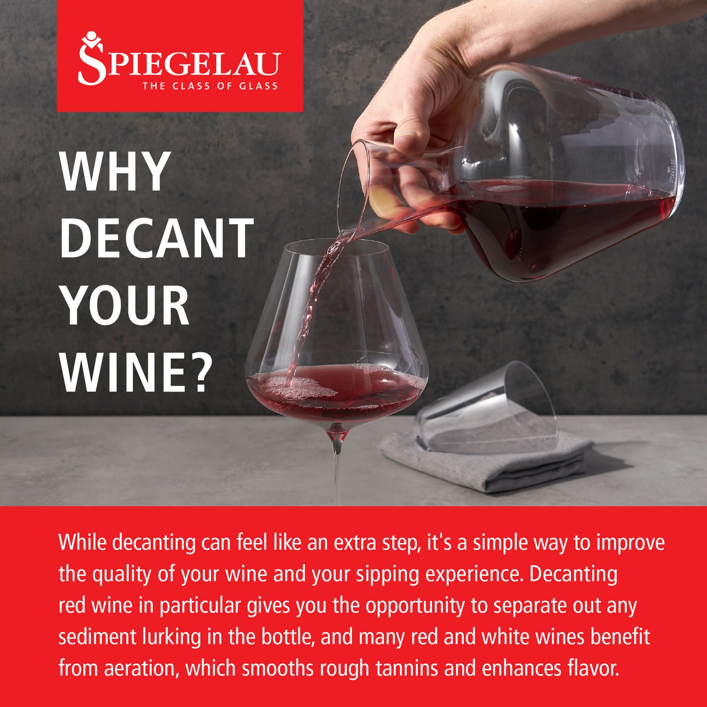 Spiegelau Definition 1L Wine Decanter & Stopper
