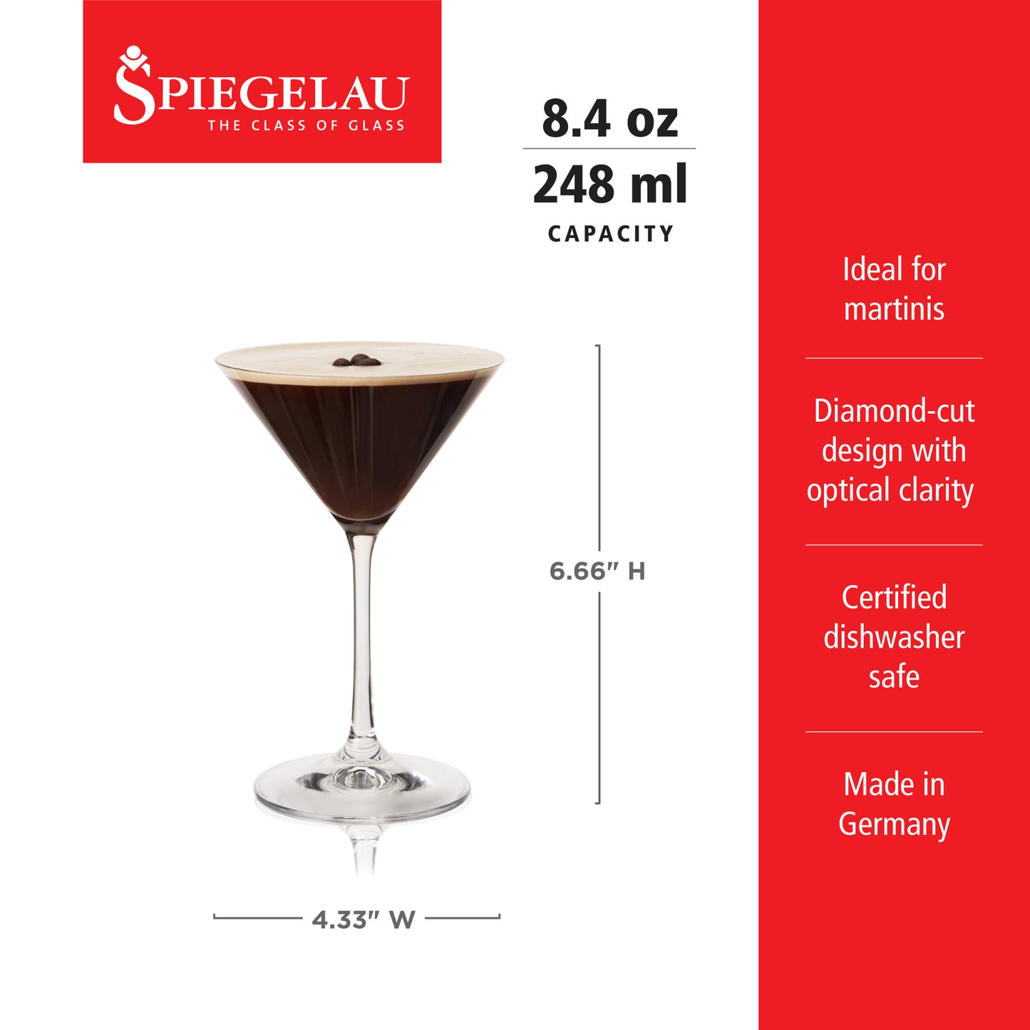 Spiegelau Espresso Martini Glass – Set of 4