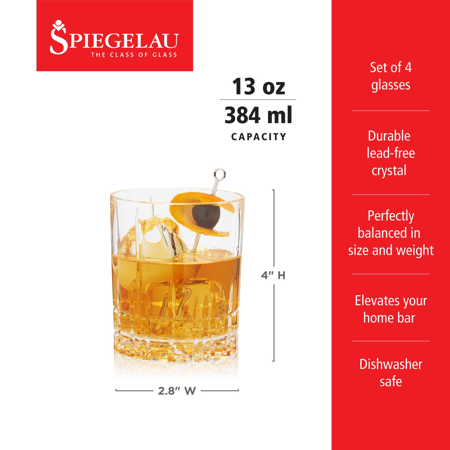 Spiegelau Perfect D.O.F. Glass – Set of 4