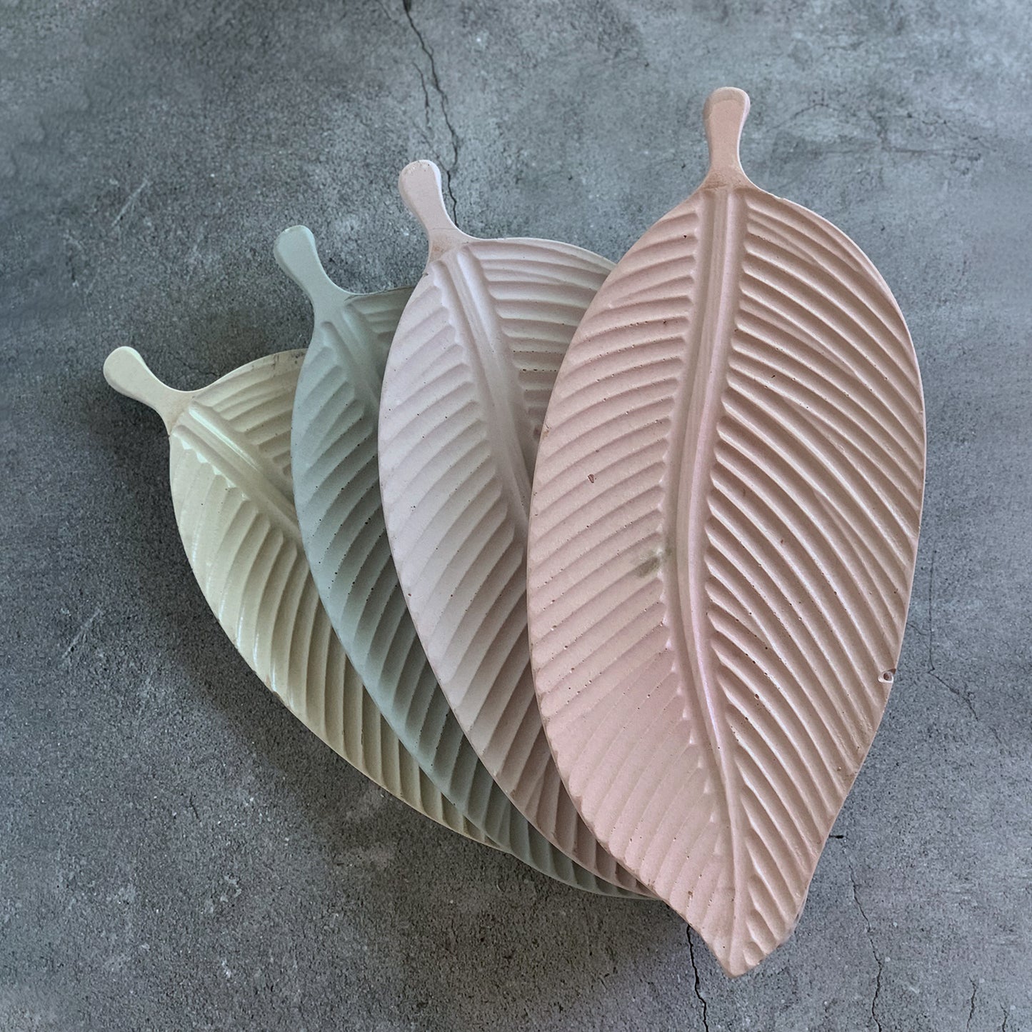 Leaf Concrete Trinket Plate