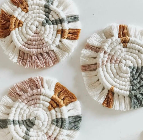 Macramé Drink Coaster - Sold Individually